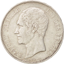 Belgio, Leopold I, 5 Francs, 5 Frank, 1850, BB, Argento, KM:17