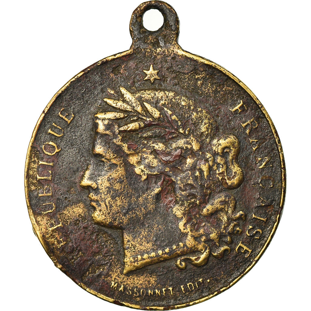 France, Medal, Souvenir de la Fête Nationale du 14 Juillet, 1881, Massonnet