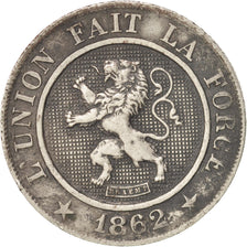 Belgium, 10 Centimes, 1862, KM:22, EF(40-45), Copper-nickel, 21.4