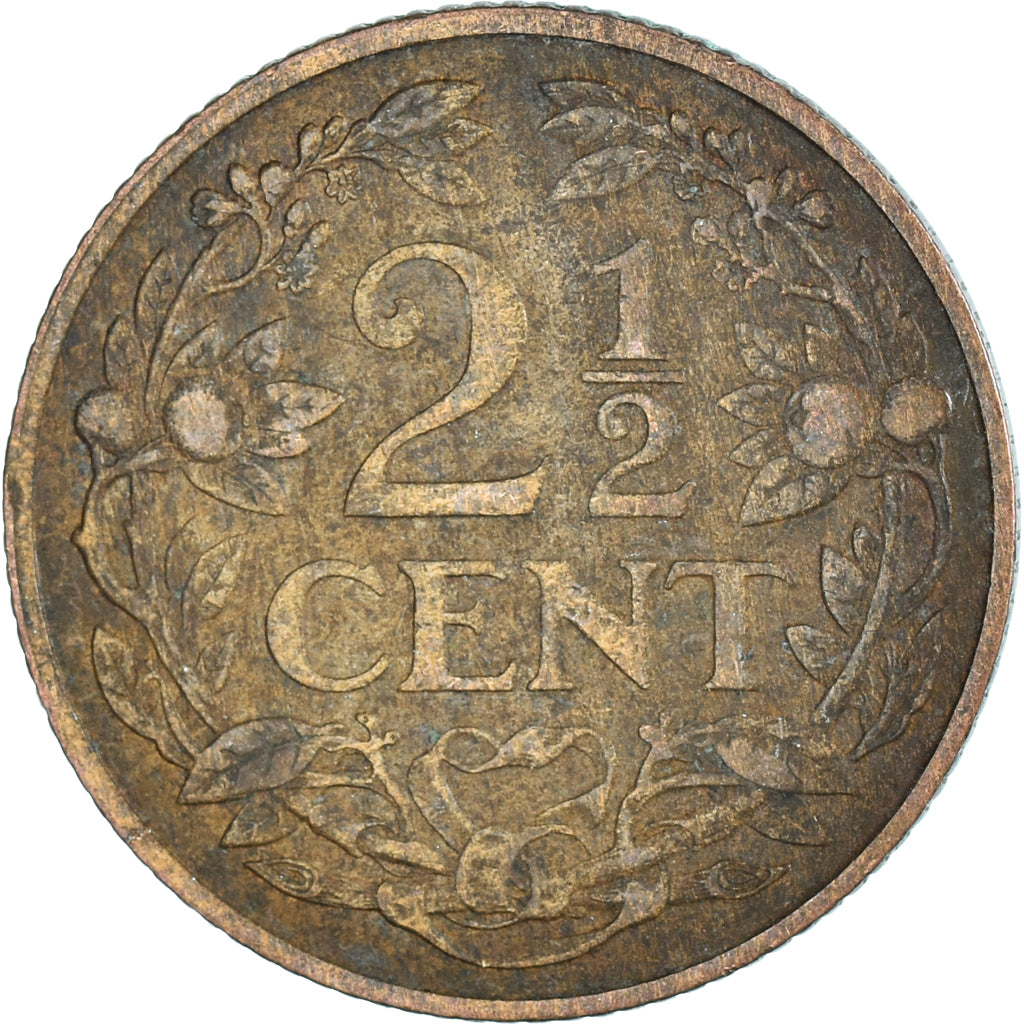 Moeda, Países Baixos, 2-1/2 Cent, 1915