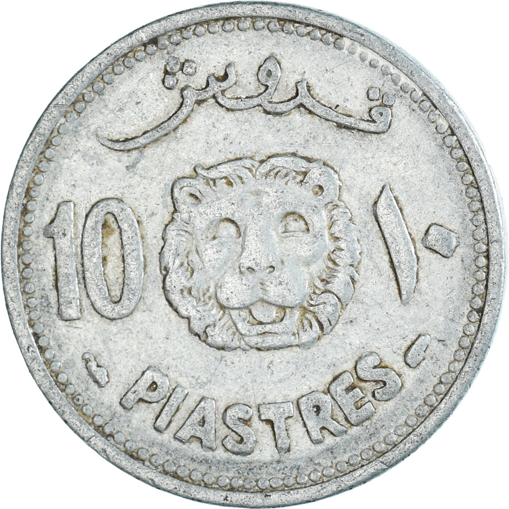 Moeda, Líbano, 10 Piastres, 1952