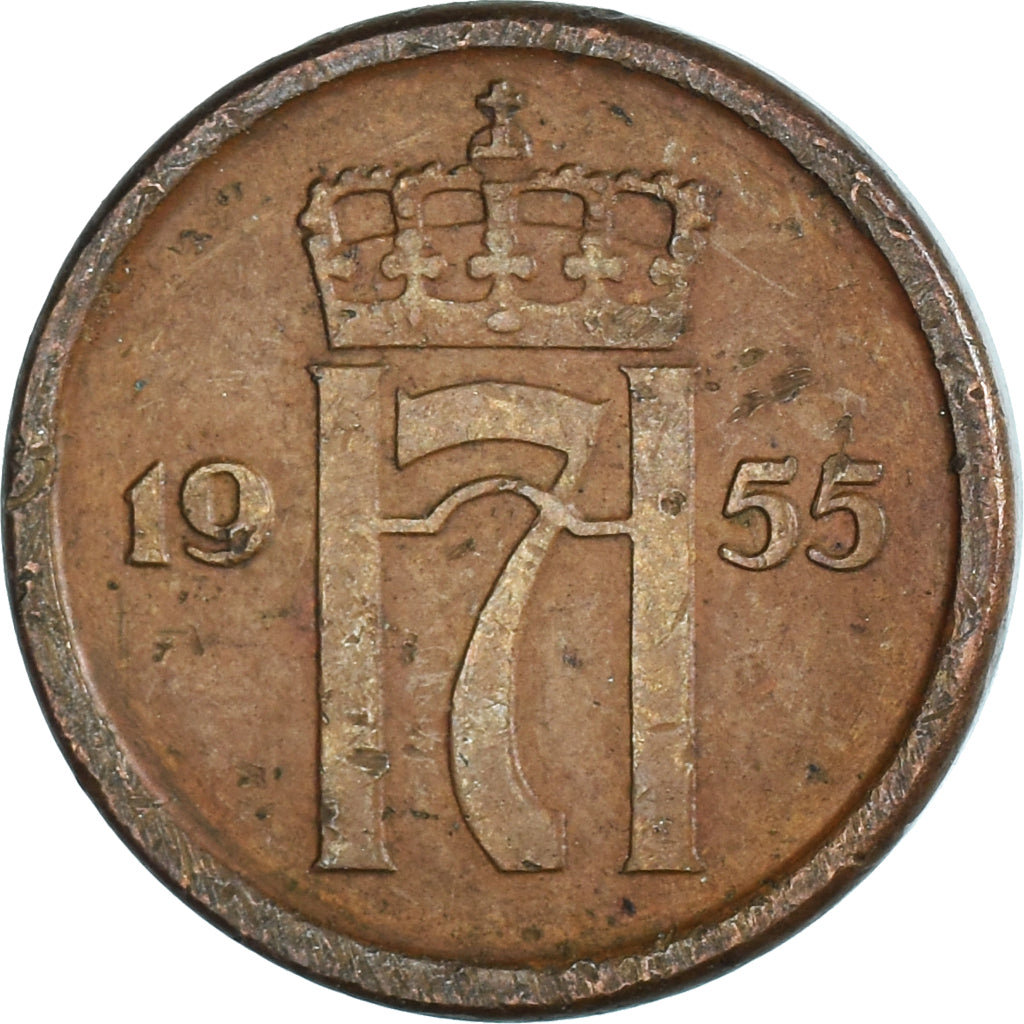 Münze, Norwegen, Ore, 1955