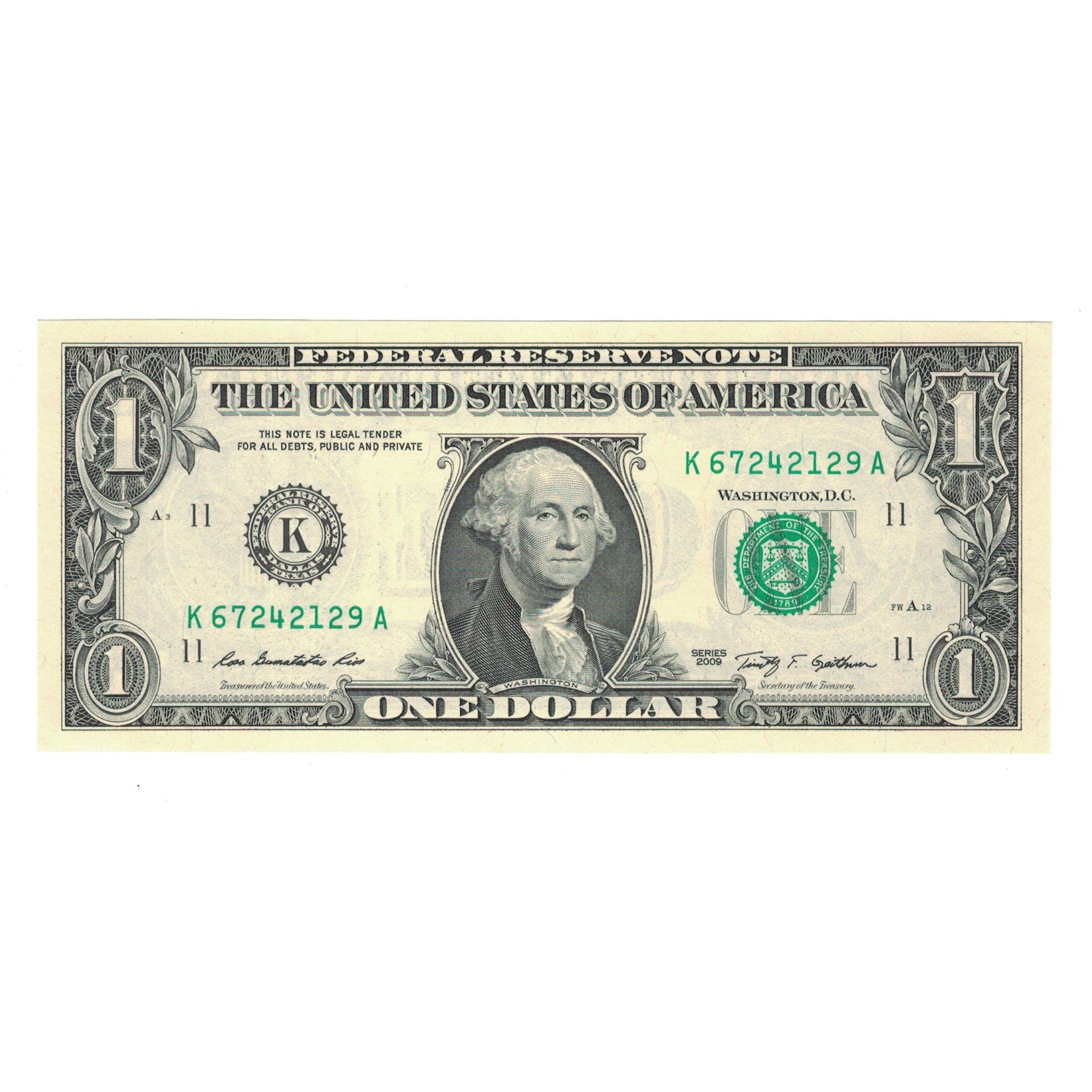 Billet, États-Unis, One Dollar, 2009, NEUF