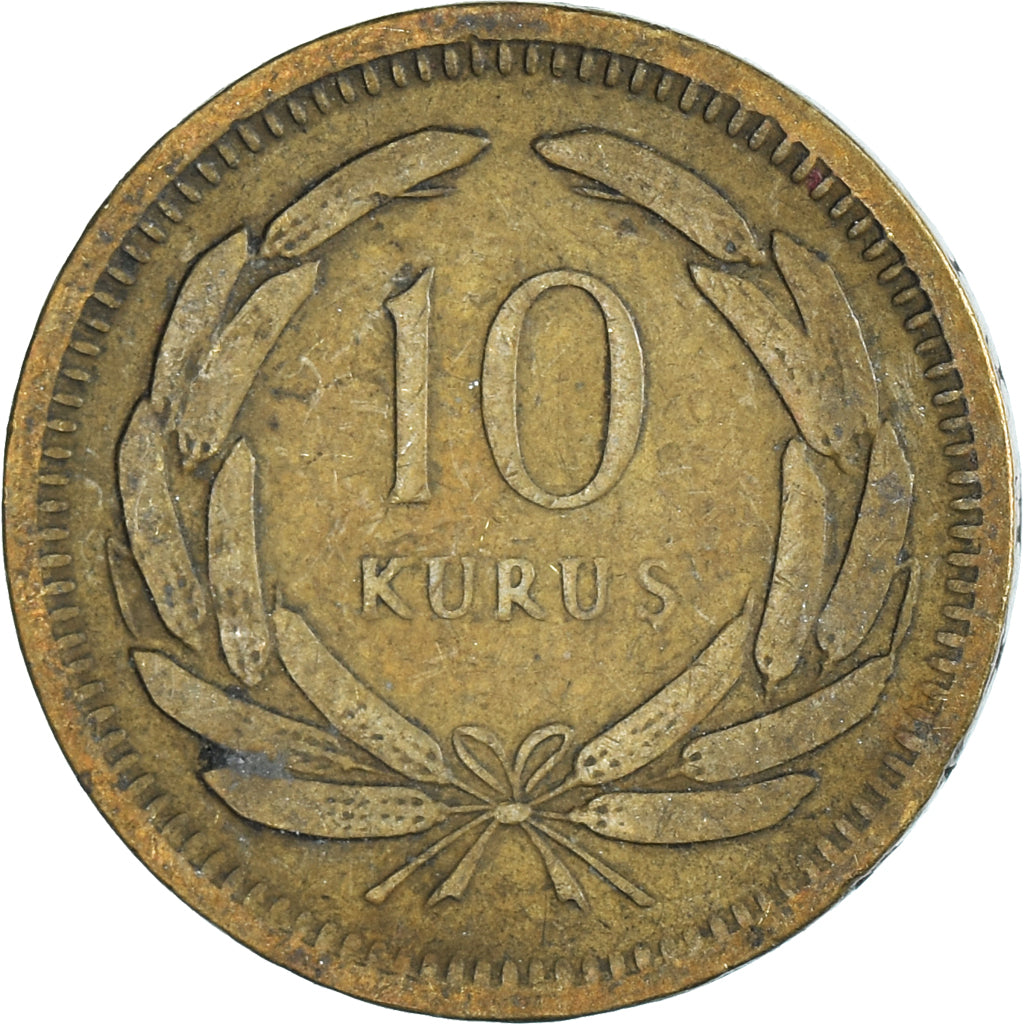 Moneta, Turchia, 10 Kurus, 1956