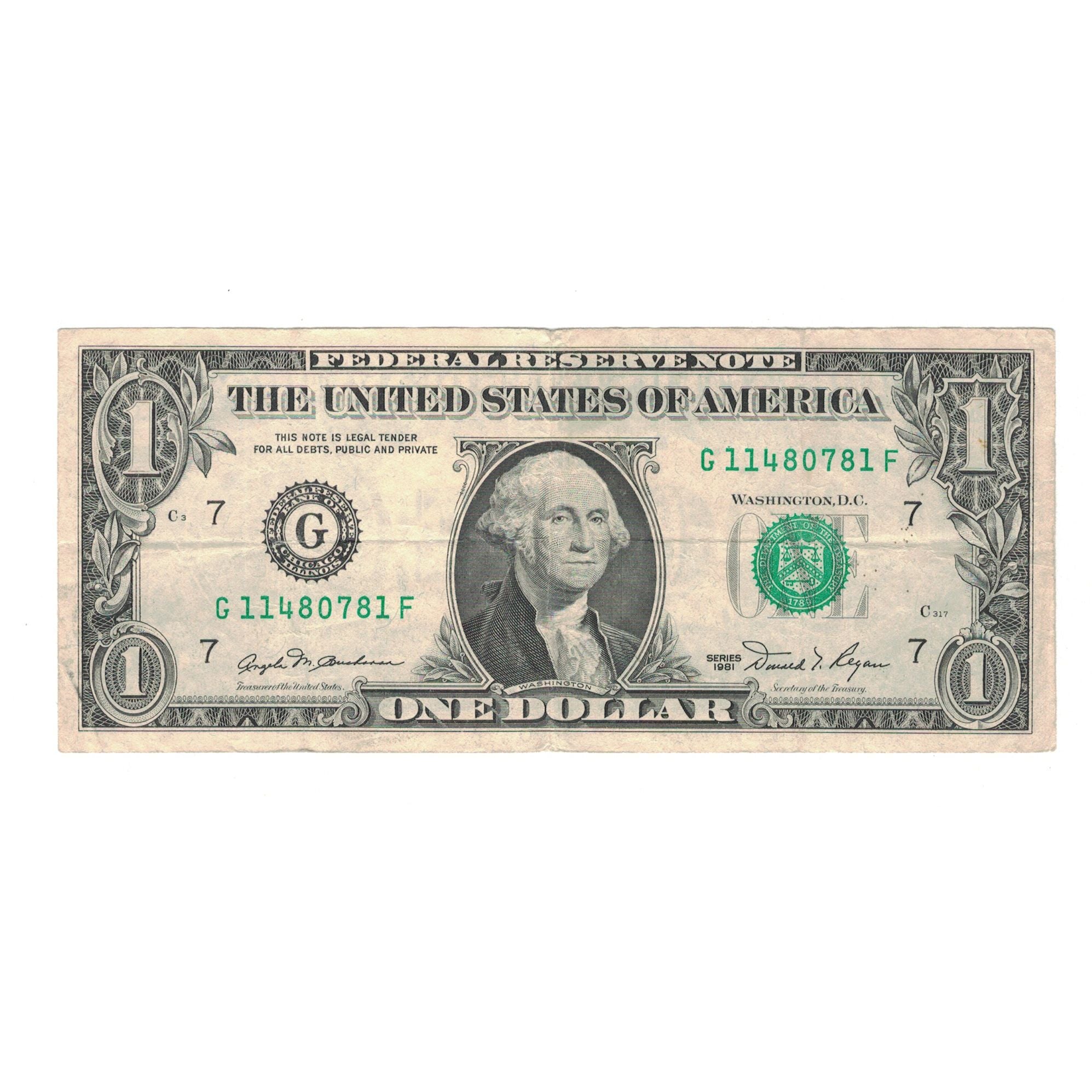 Billet, États-Unis, One Dollar, 1981, TTB