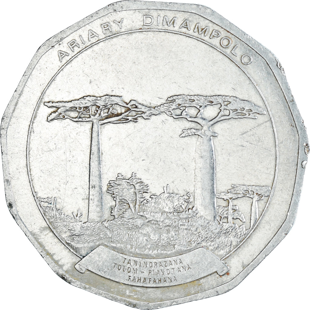 Moneta, Madagascar, 50 Ariary, 1992