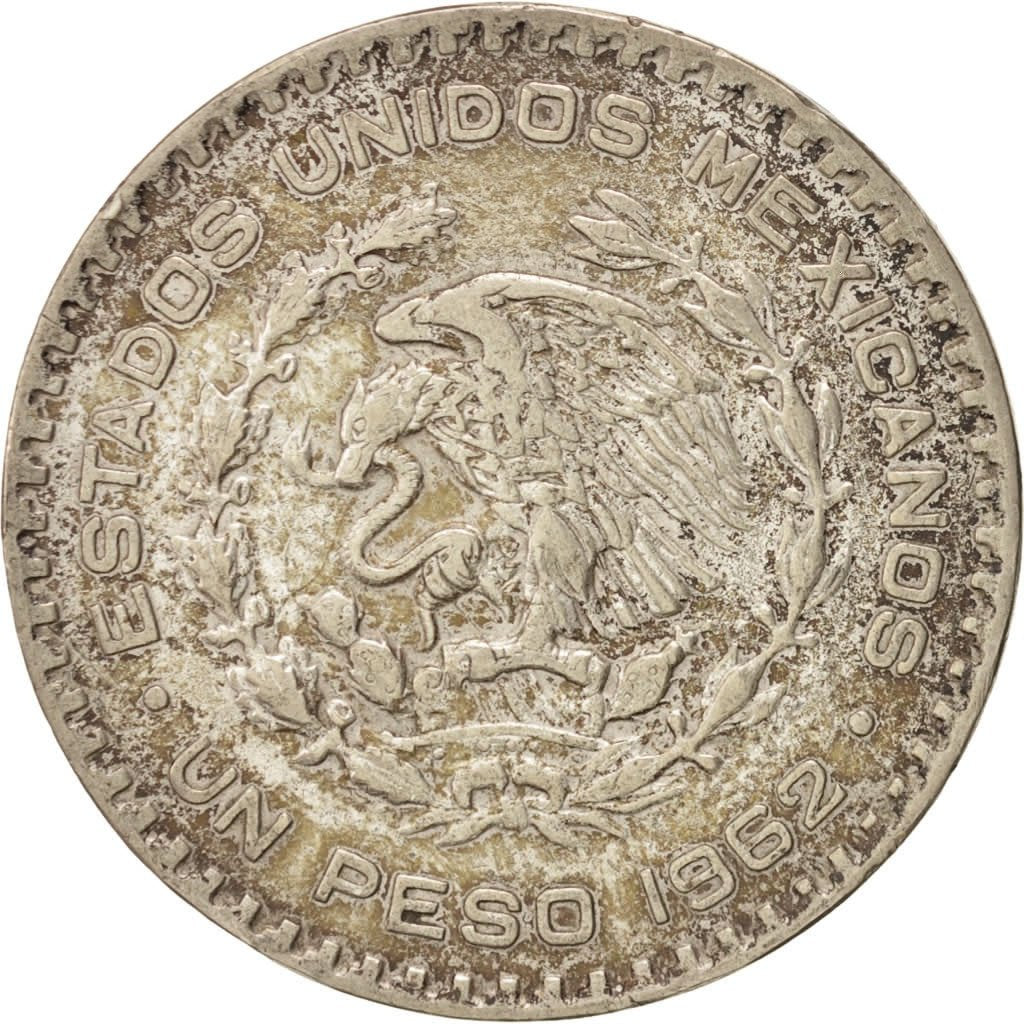 Mexico, Peso, 1962, Mexico City, KM:459, Silver, 34.5