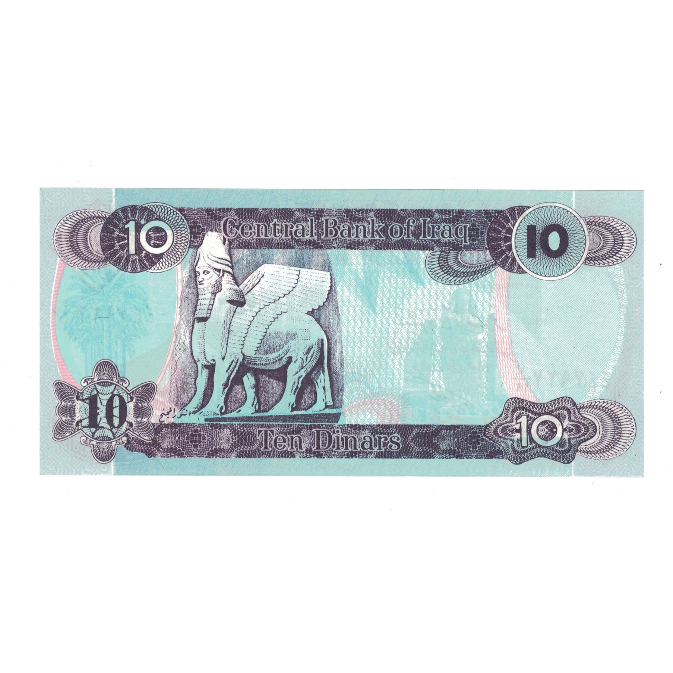 Billet, Iraq, 10 Dinars, 1992/AH1412, KM:81, NEUF