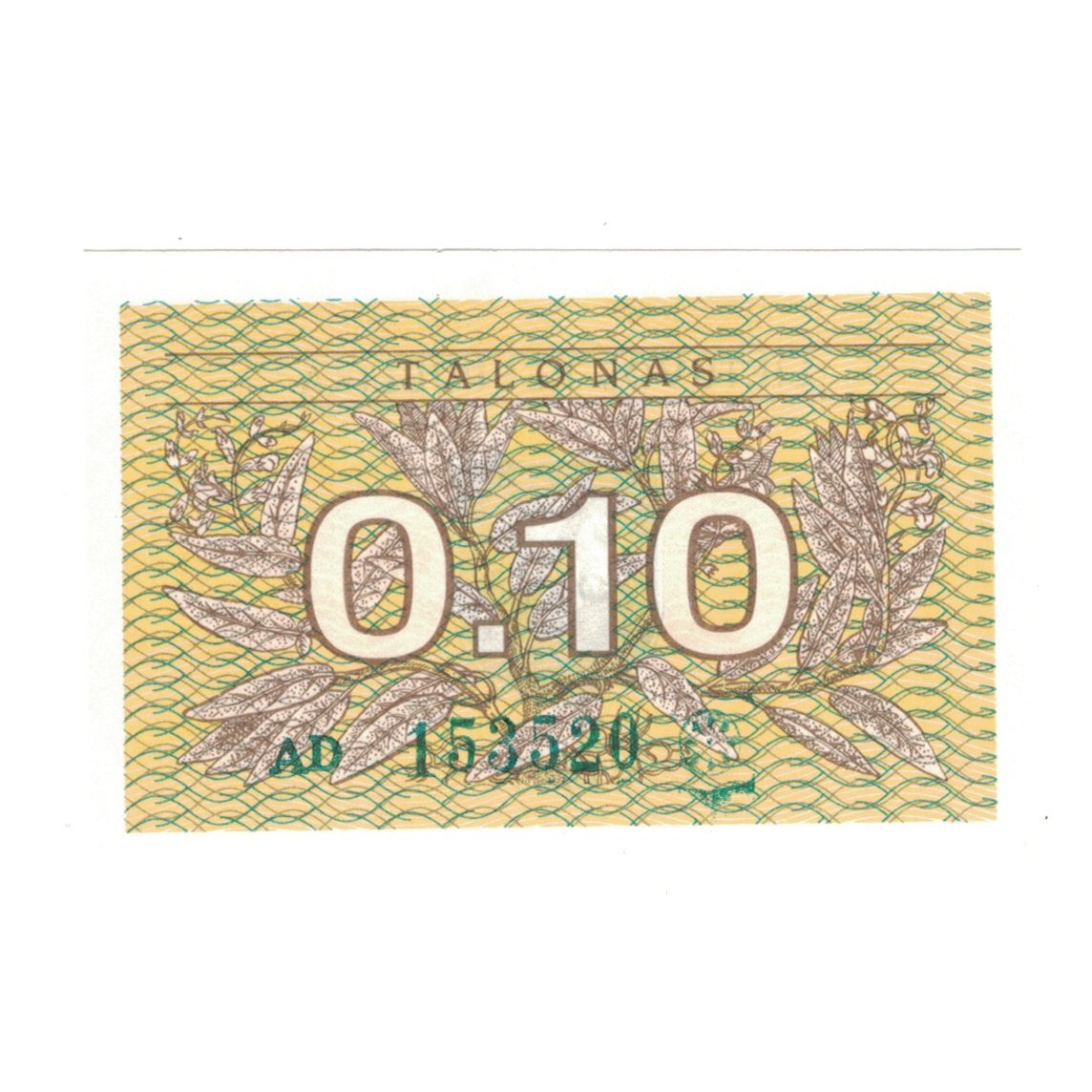 Banknot, Litwa, 0.10 Talonas, KM:29a, UNC(65-70)