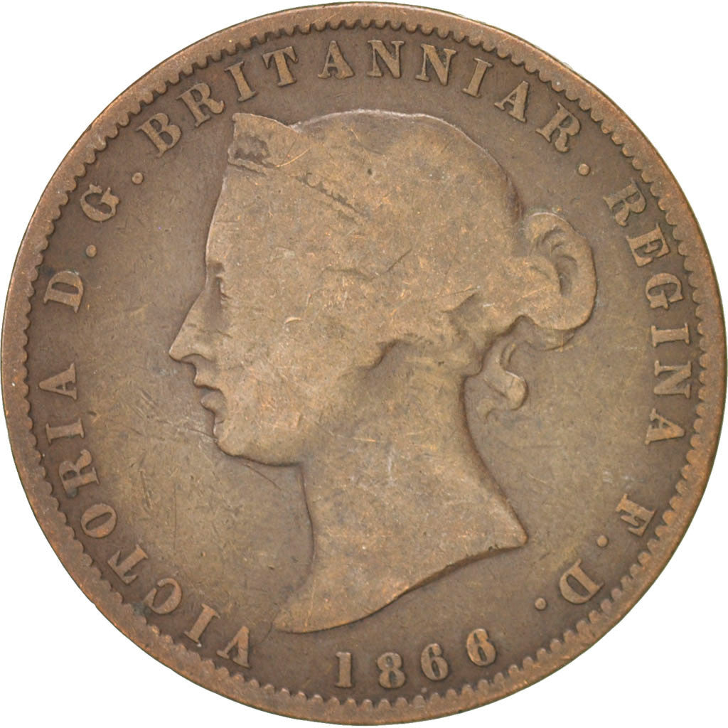 Jersey, Victoria, 1/13 Shilling, 1866, KM:5, VF(20-25), Bronze