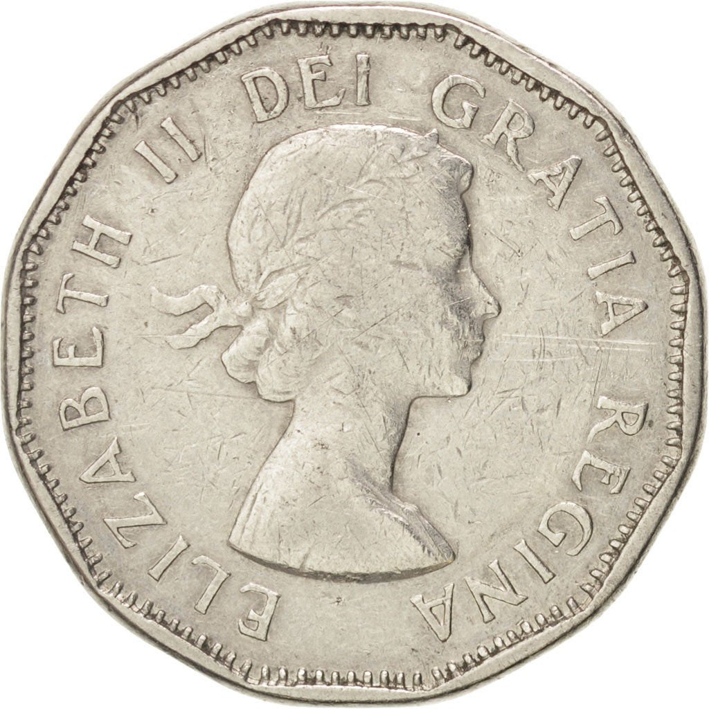 Canada, Elizabeth II, 5 Cents, Royal Canadian Mint, 1961, KM:50a, VF(30-35)