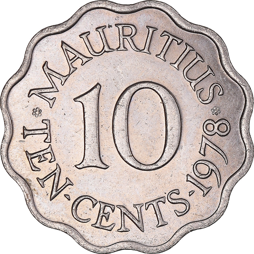 Coin, Mauritius, 10 Cents, 1978