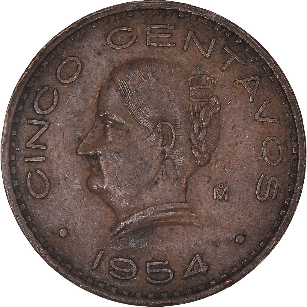 Moneda, México, 5 Centavos, 1954