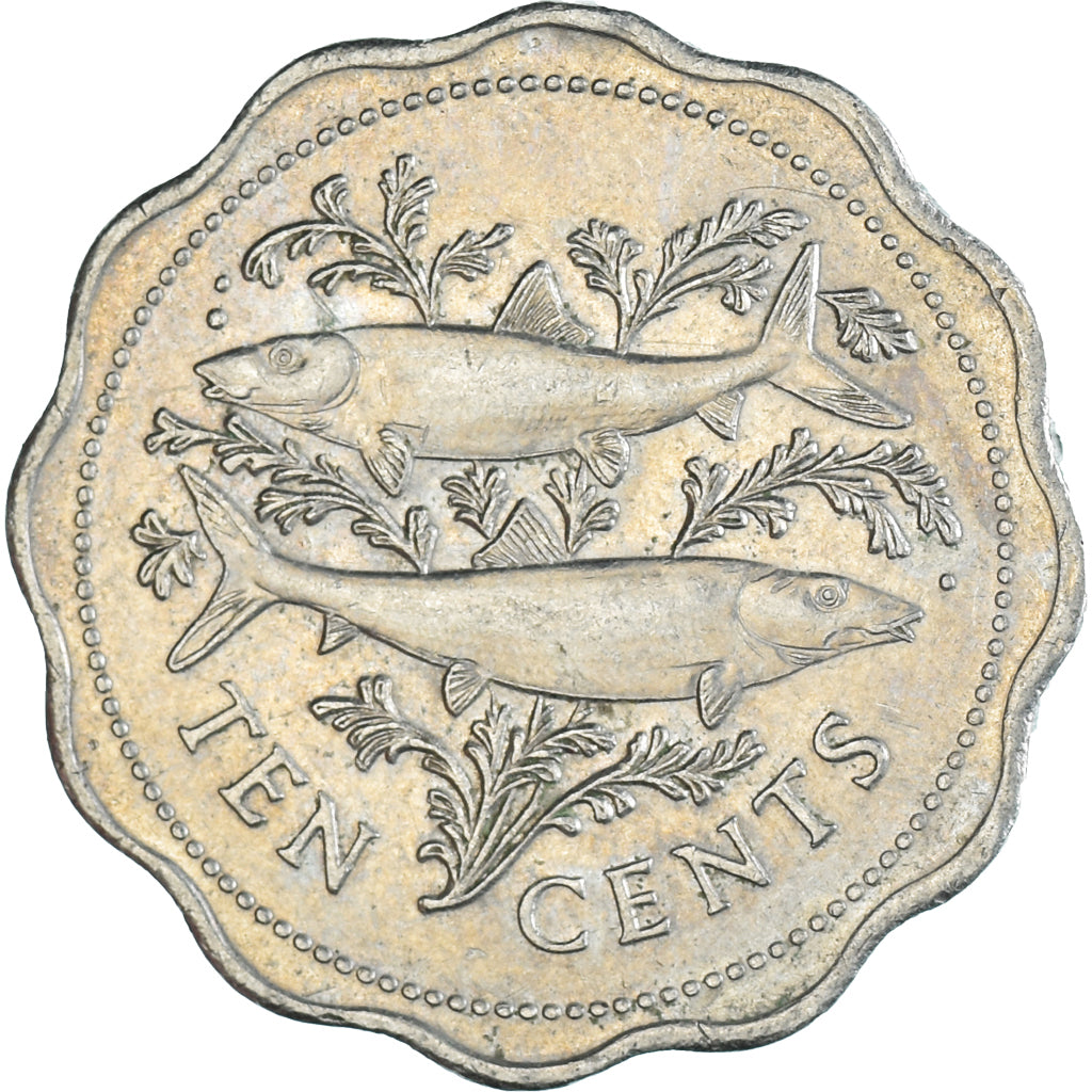 Moeda, Baamas, 10 Cents, 1980