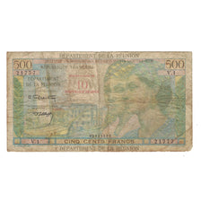 Banknote, Réunion, 10 Nouveaux Francs on 500 Francs, Undated (1967), KM:54a