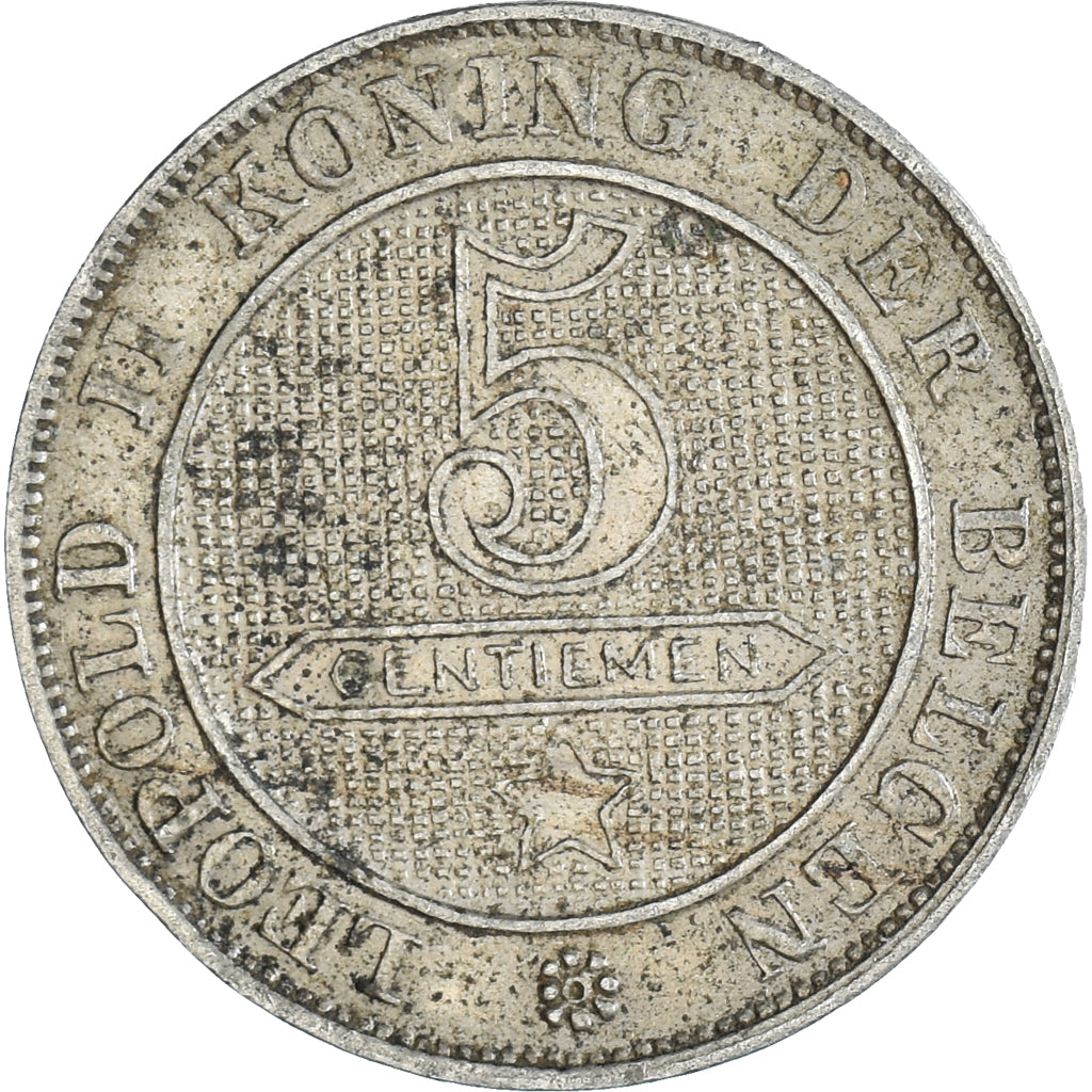 Coin, Belgium, 5 Centimes, 1895