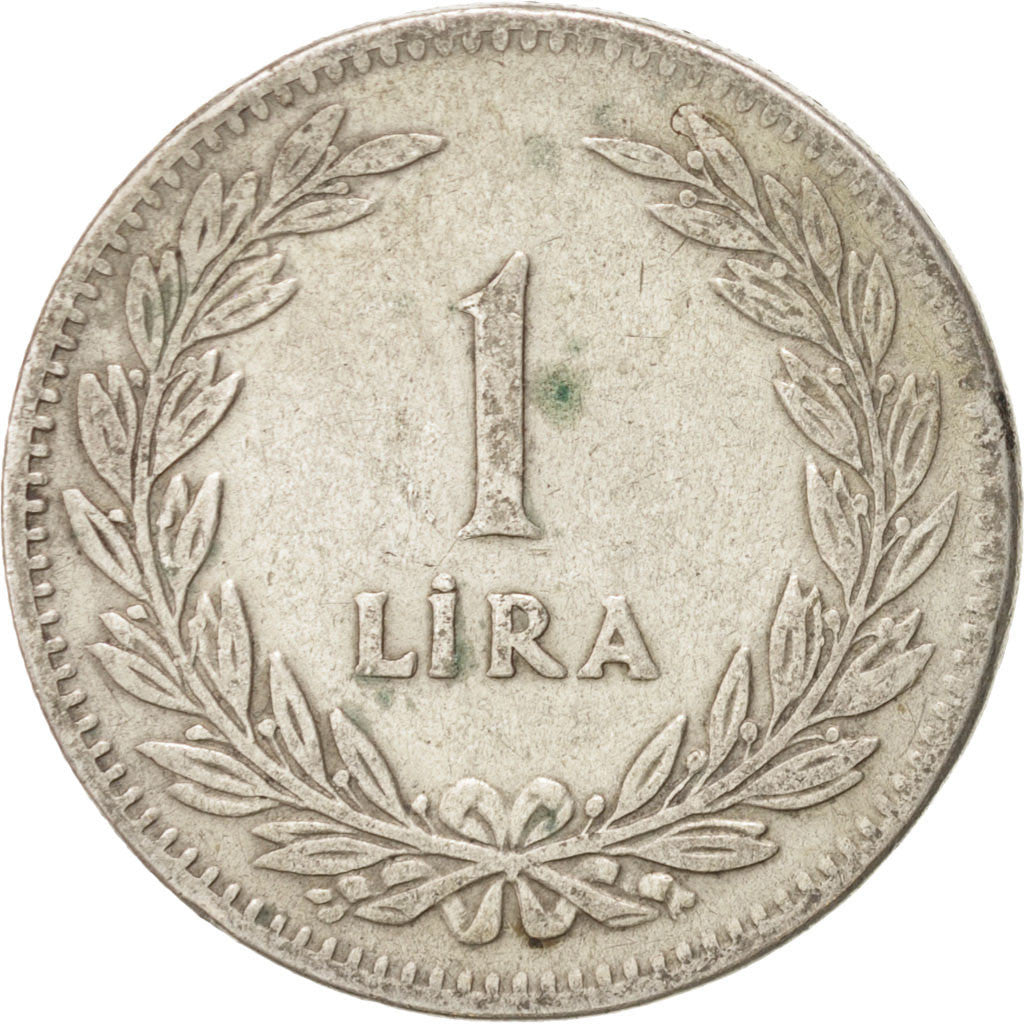 Turchia, Lira, 1947, BB, Argento, KM:883