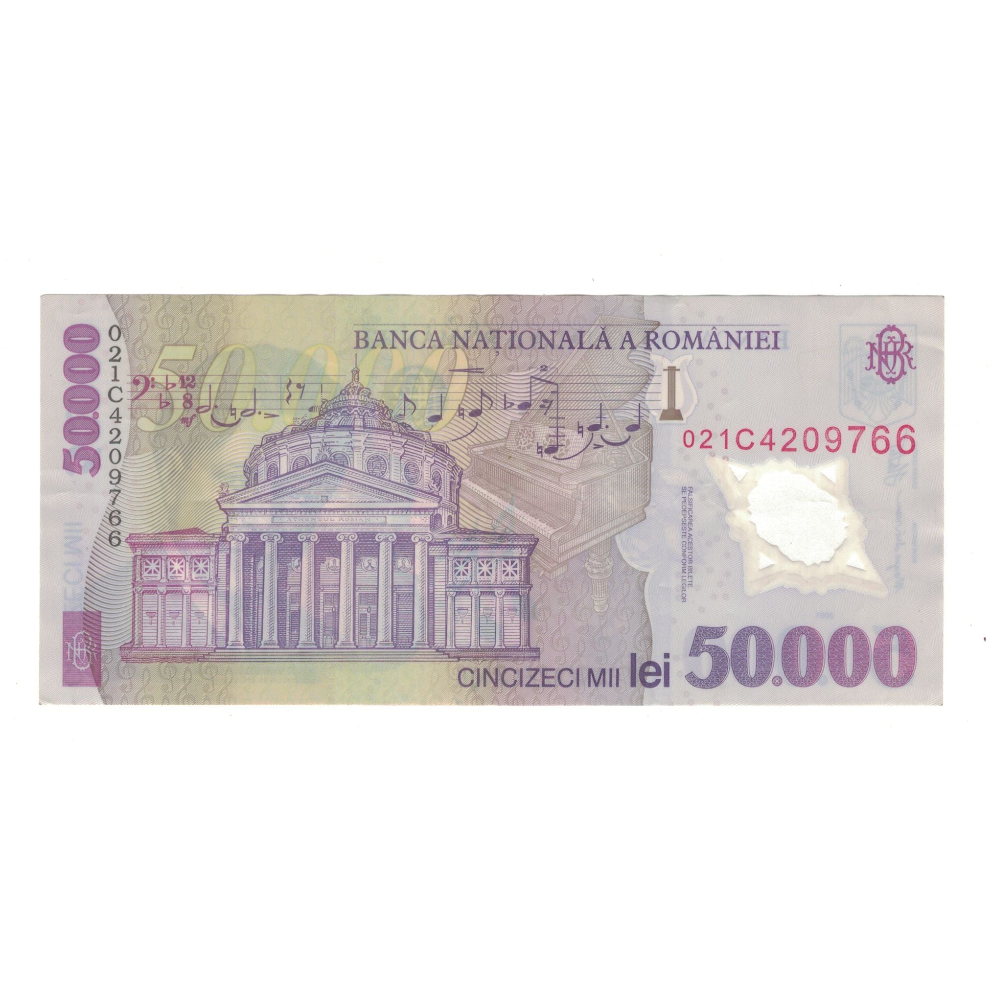 Banknote, Romania, 50,000 Lei, 2001, KM:113a, EF(40-45)