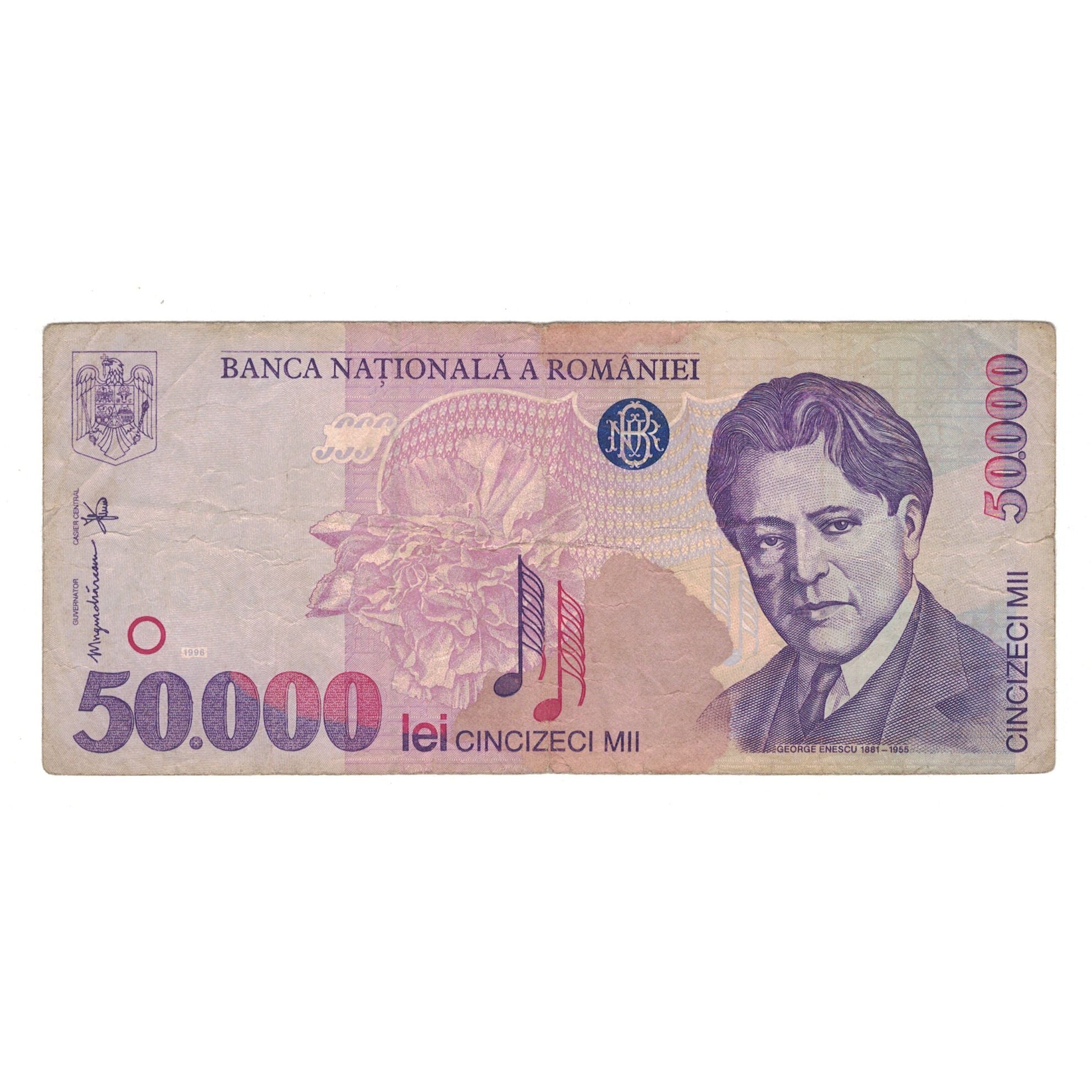 Banknote, Romania, 50,000 Lei, 1996, KM:109a, EF(40-45)