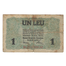 Banknote, Romania, 1 Leu, Undated (1917), KM:M3, VF(20-25)