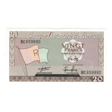 Banknote, Rwanda, 20 Francs, 1976, 1976-01-01, KM:6e, UNC(63)