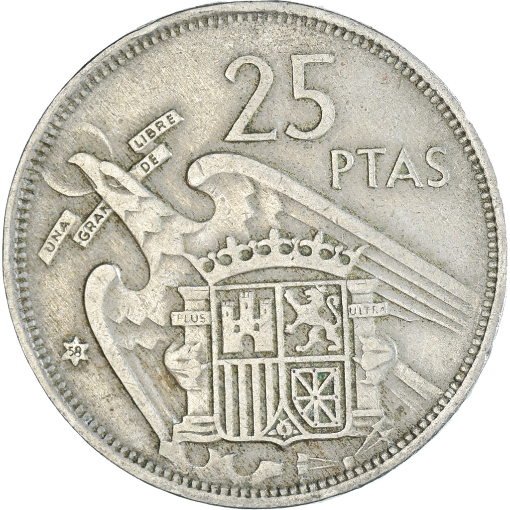Moneta, Spagna, 25 Pesetas, 1958
