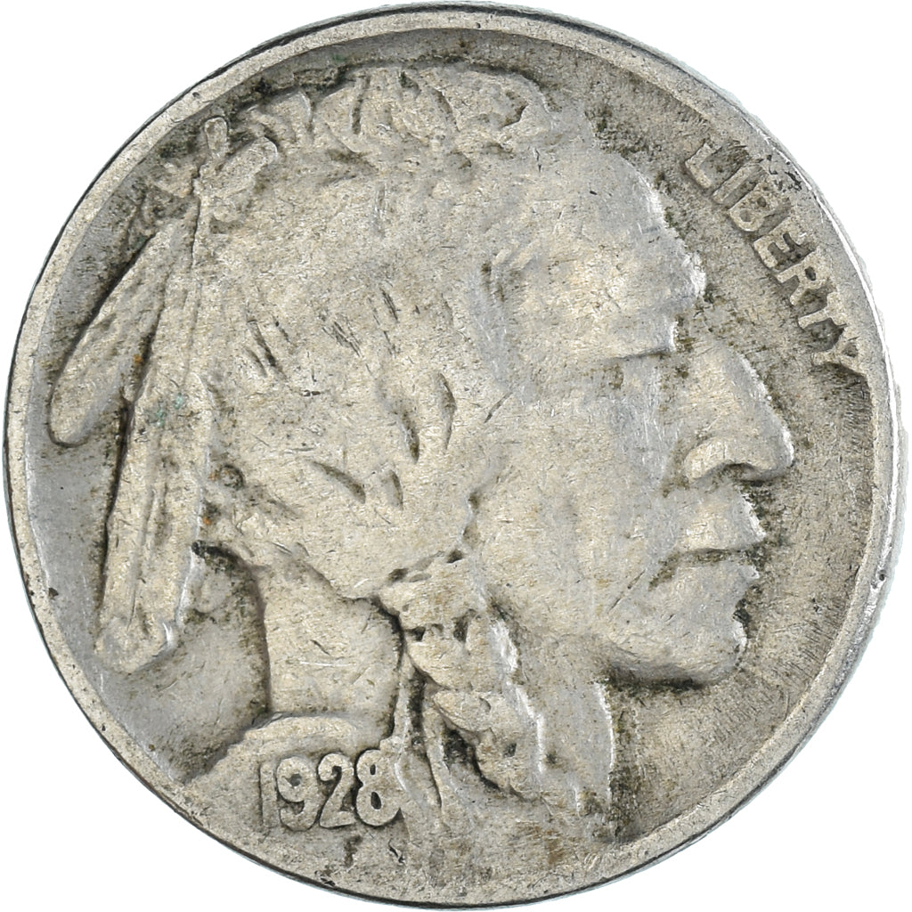 Coin, United States, 5 Cents, 1928