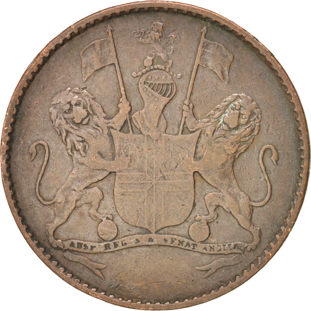 SAINT HELENA & ASCENSION, 1/2 Penny, 1821, KM:A4, EF(40-45), Copper