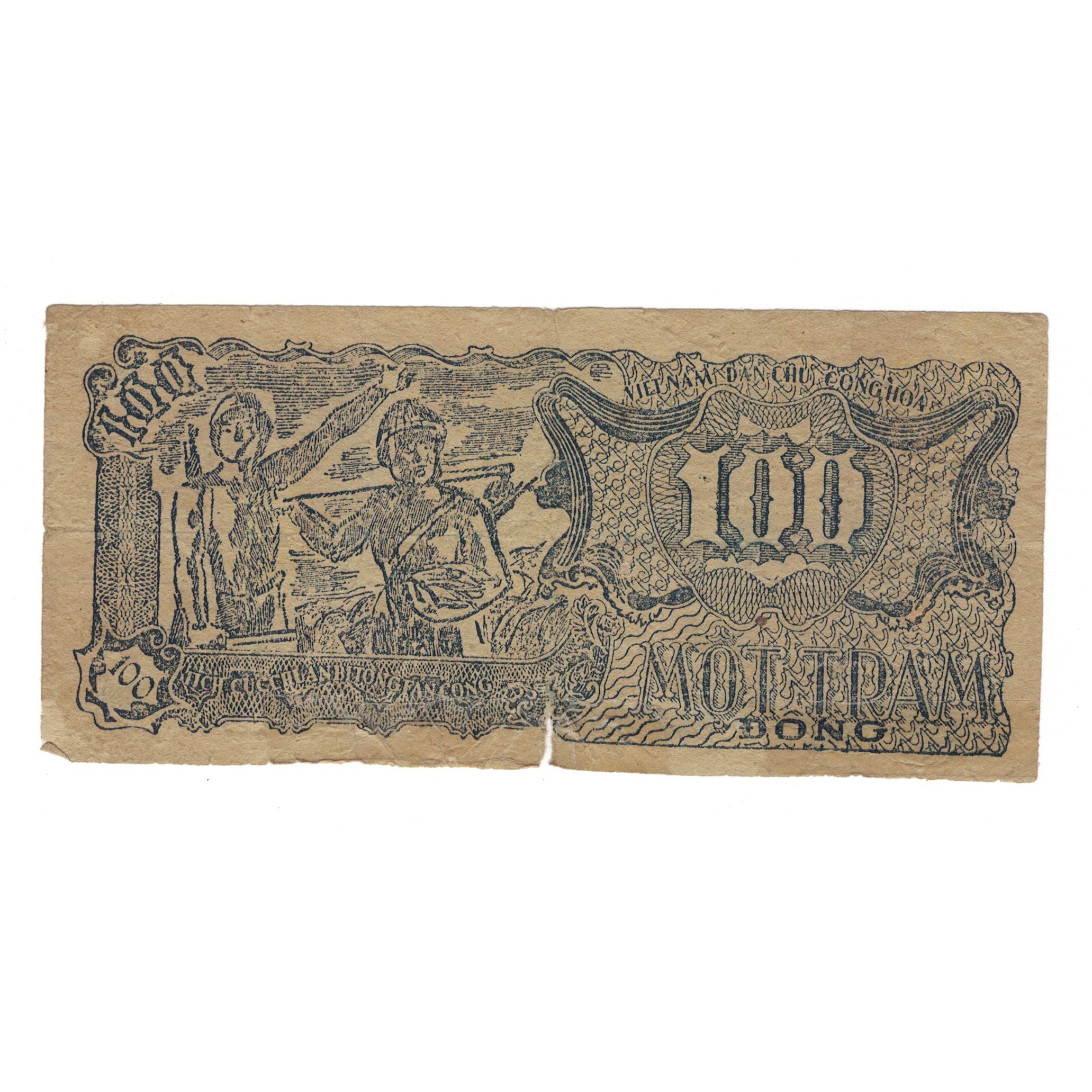 Banknote, Vietnam, 100 D<ox>ng, 1949, KM:30b, VG(8-10)