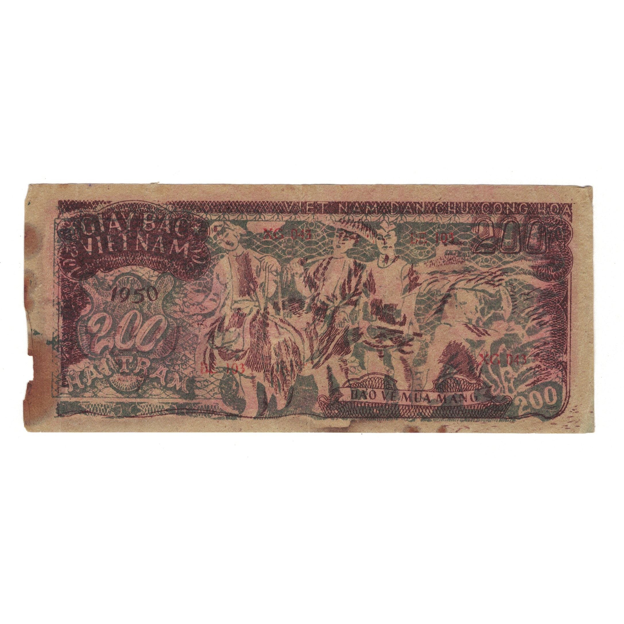 Banknote, Vietnam, 200 D<ox>ng, 1950, KM:34a, VG(8-10)