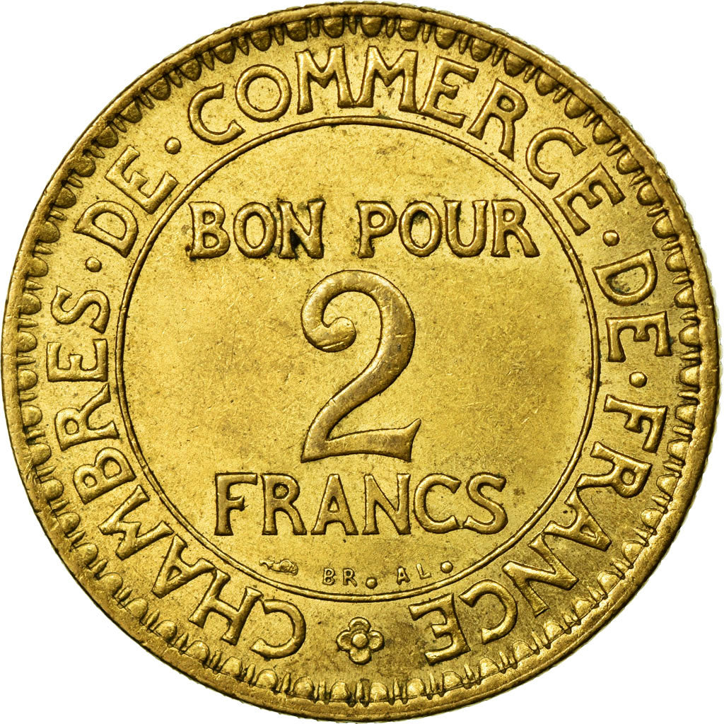 Coin, France, Chambre de commerce, 2 Francs, 1922, Paris, MS(60-62)