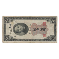 Billet, Chine, 5 Customs Gold Units, 1930, KM:326b, TB