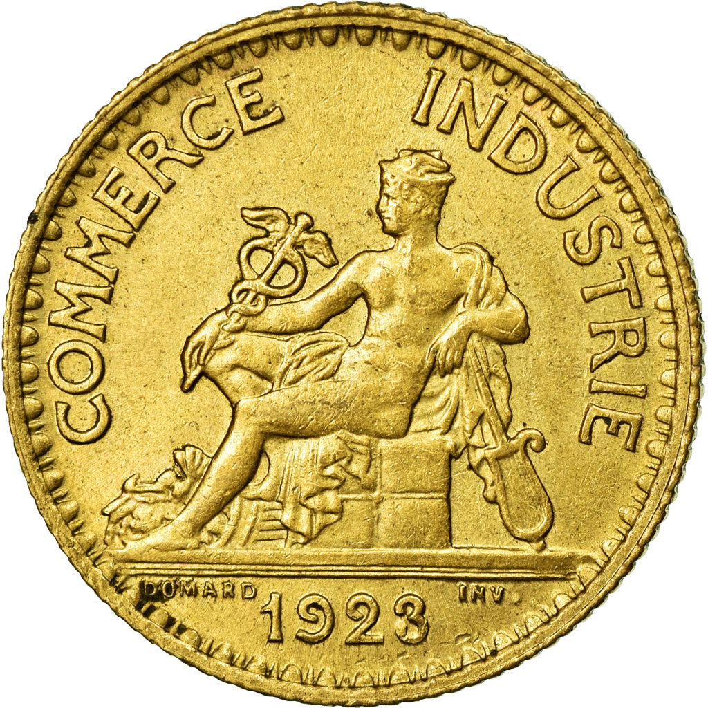 Coin, France, Chambre de commerce, Franc, 1923, Paris, AU(55-58)