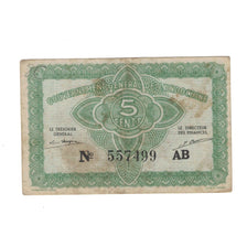 Billet, Indochine française, 5 Cents, Undated (1942), KM:88a, TB
