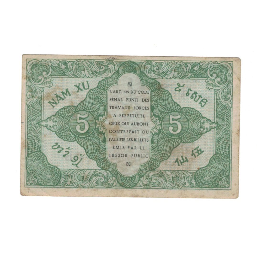Billet, Indochine française, 5 Cents, Undated (1942), KM:88a, TB