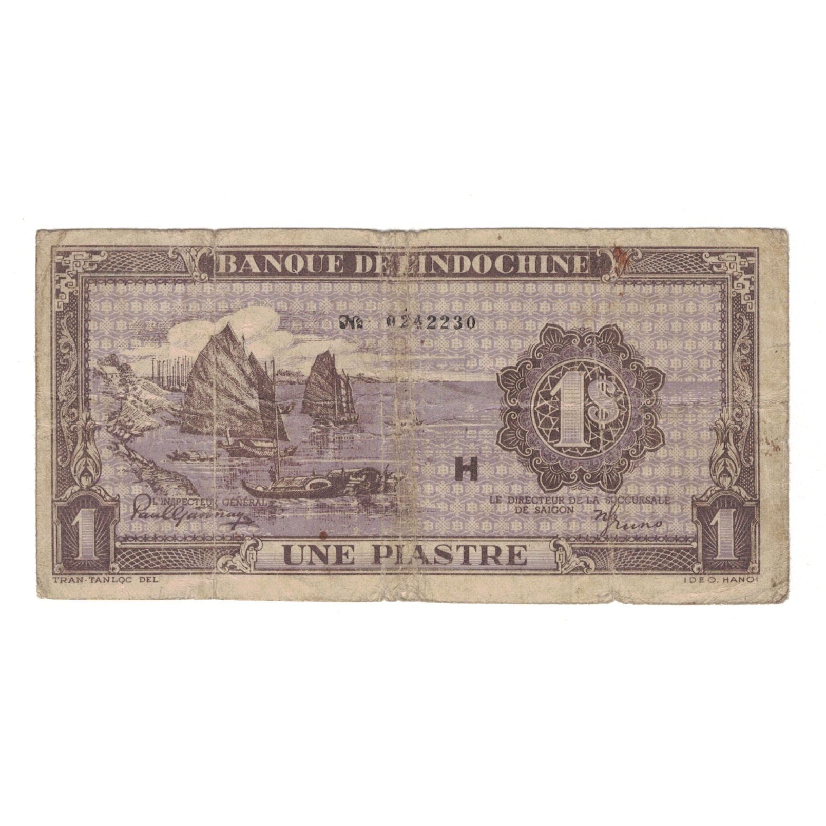 Banknote, FRENCH INDO-CHINA, 1 Piastre, KM:60, VG(8-10)