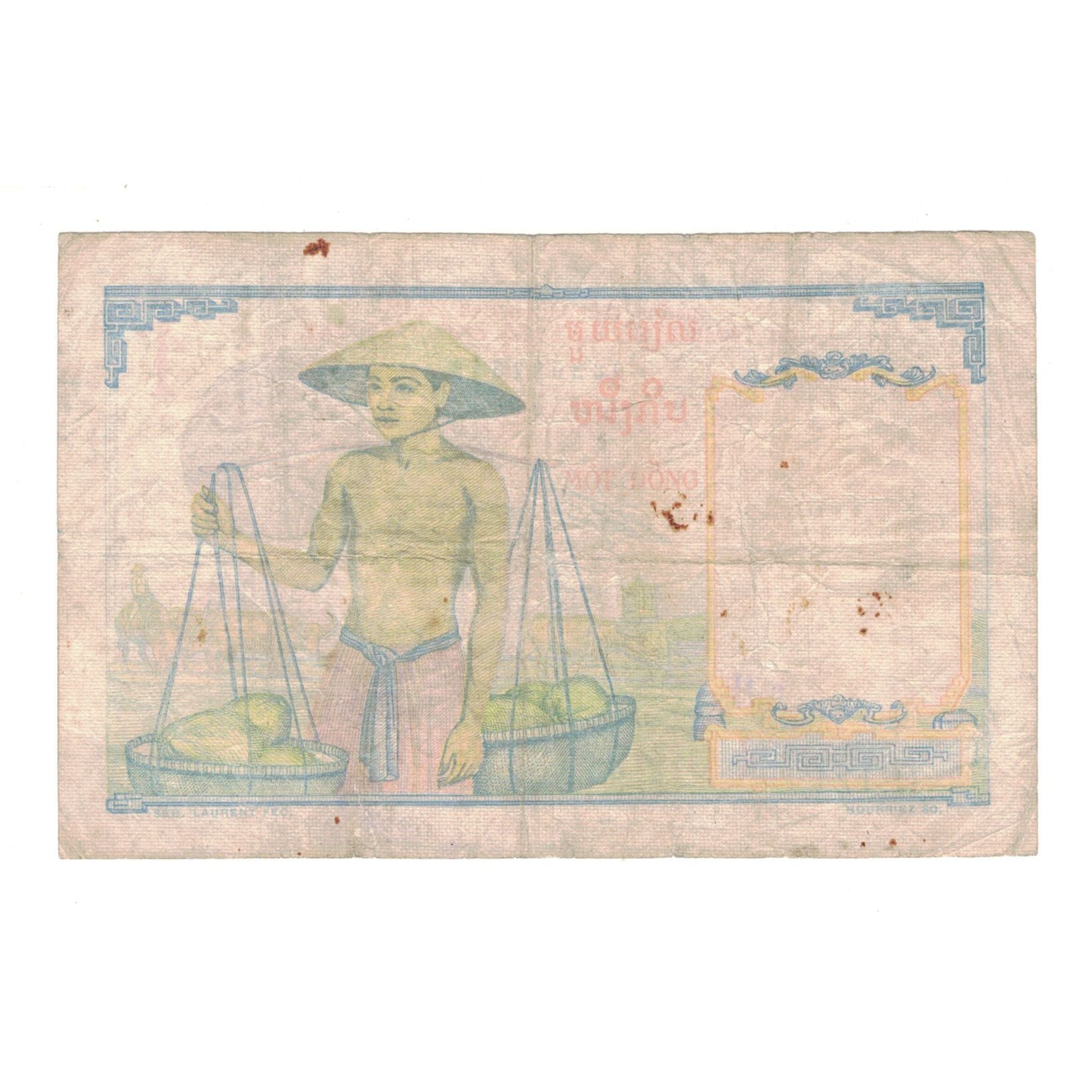 Banknote, FRENCH INDO-CHINA, 1 Piastre, Undated (1953), KM:92, VG(8-10)