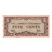 Biljet, MALAYA, 5 Cents, Undated (1942), KM:M2a, TB+