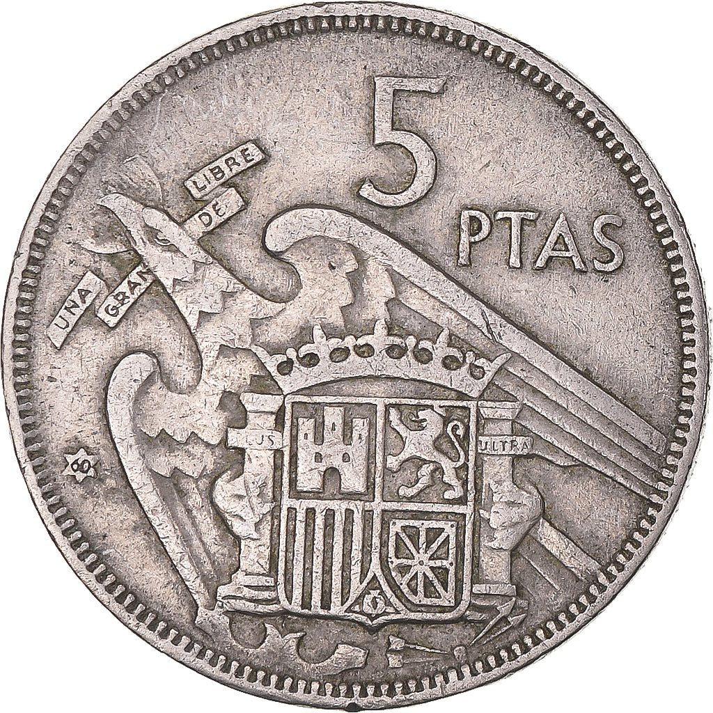 Monnaie, Espagne, 5 Pesetas, 1960