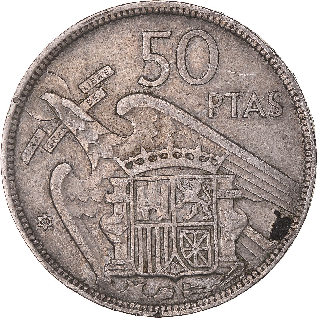 Moneta, Hiszpania, 50 Pesetas, 1960