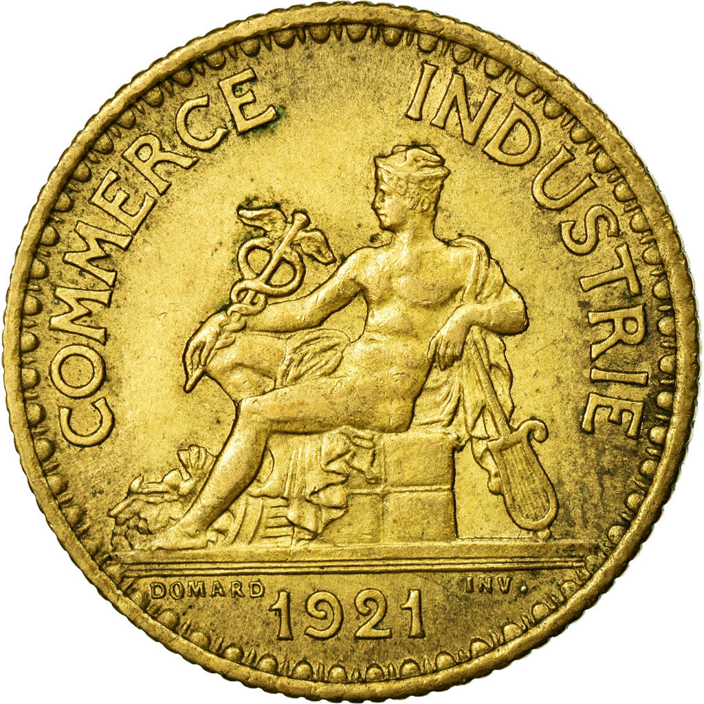 Coin, France, Chambre de commerce, Franc, 1921, Paris, AU(50-53)