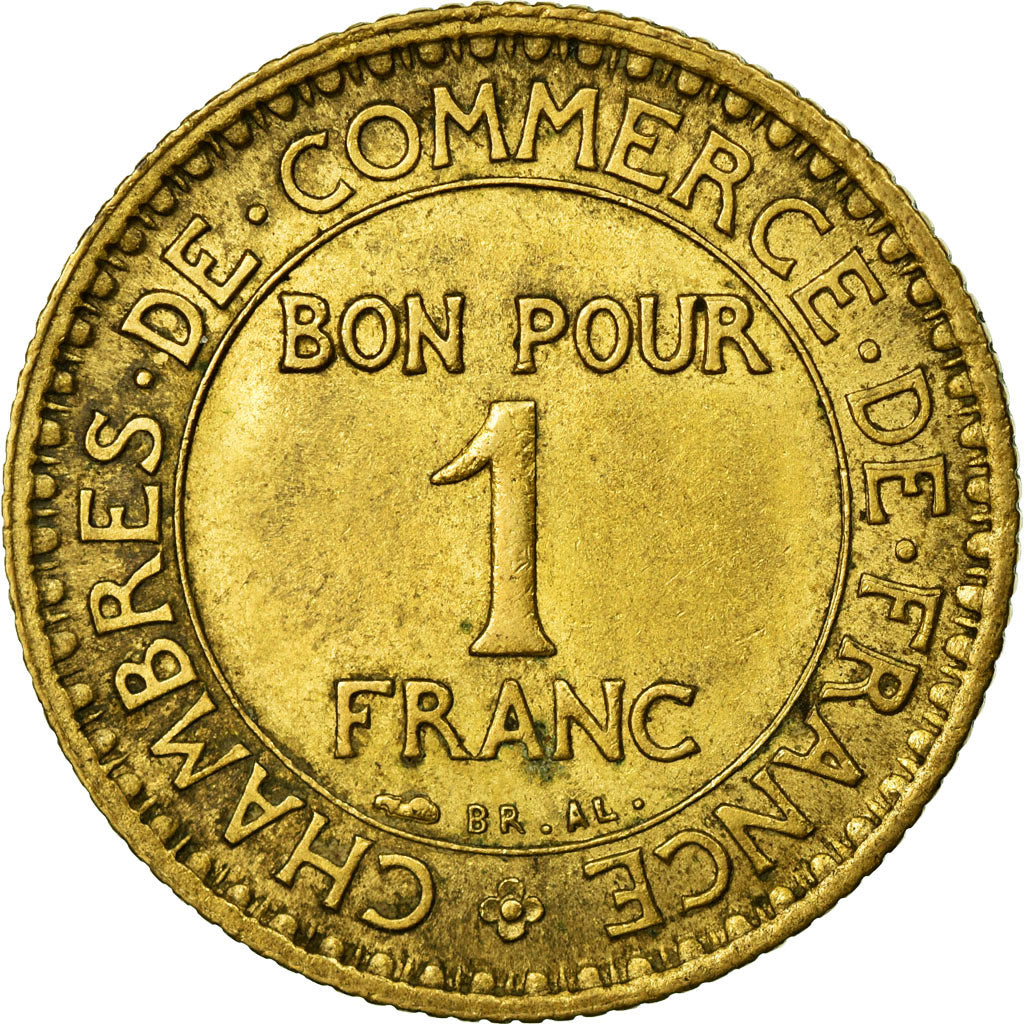 Coin, France, Chambre de commerce, Franc, 1921, Paris, AU(50-53)