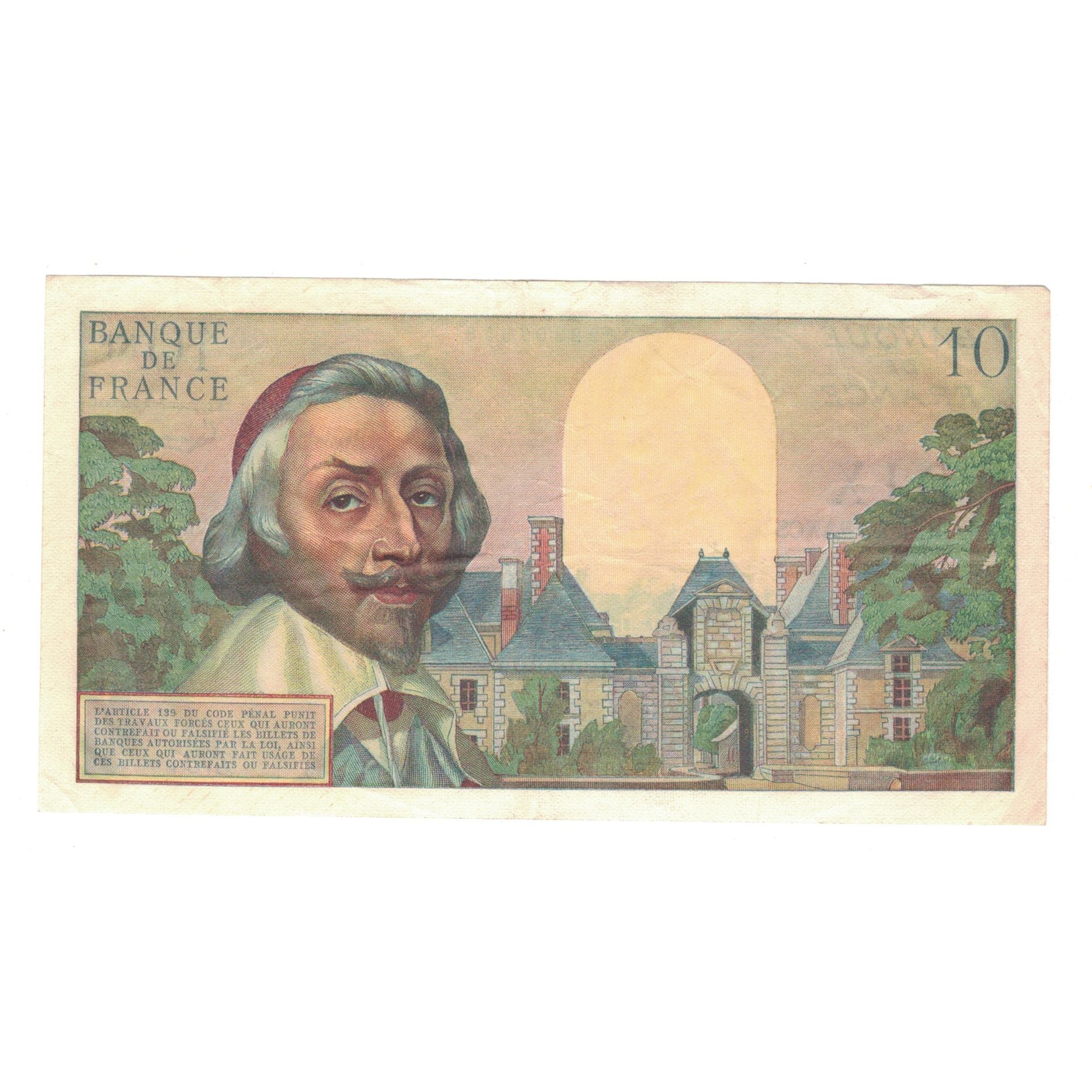 Frankreich, 10 Nouveaux Francs, Richelieu, 1959, Z.37, SS, Fayette:57.3, KM:142a
