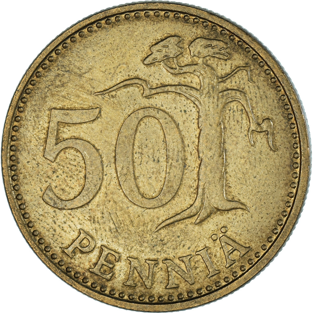 Münze, Finnland, 50 Penniä, 1978