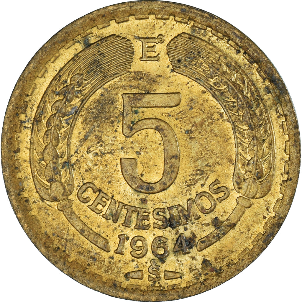 Moneta, Chile, 5 Centesimos, 1964