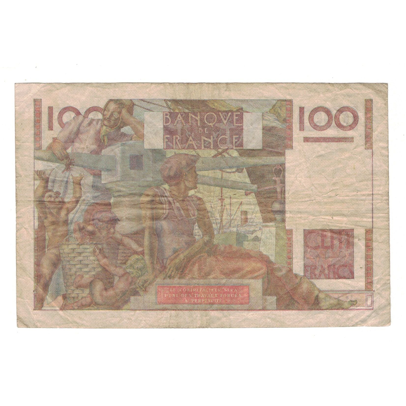 France, 100 Francs, Jeune Paysan, 1953, T.539, TB, Fayette:28.37, KM:128d