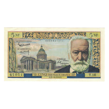 França, 5 Nouveaux Francs, Victor Hugo, 1959, T.16, AU(50-53), Fayette:56.3