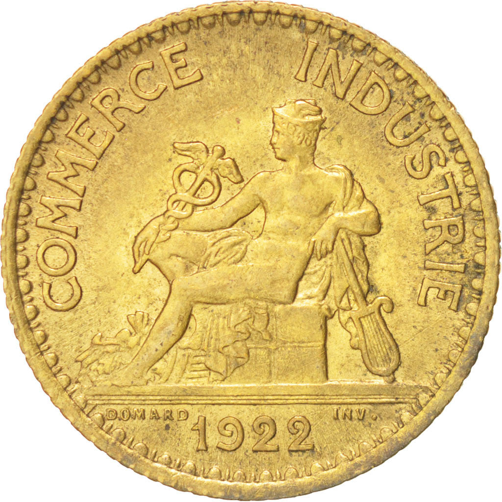 Coin, France, Chambre de commerce, Franc, 1922, Paris, AU(50-53)