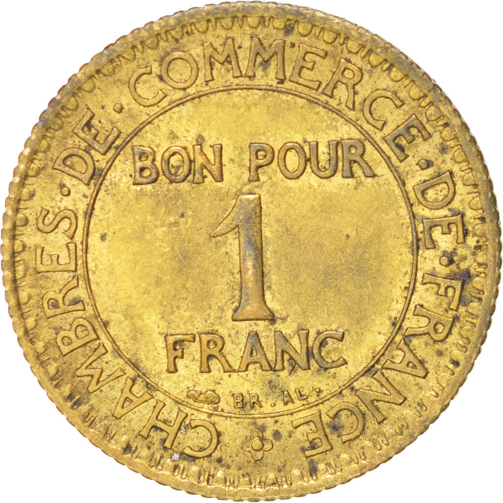 Coin, France, Chambre de commerce, Franc, 1922, Paris, AU(50-53)