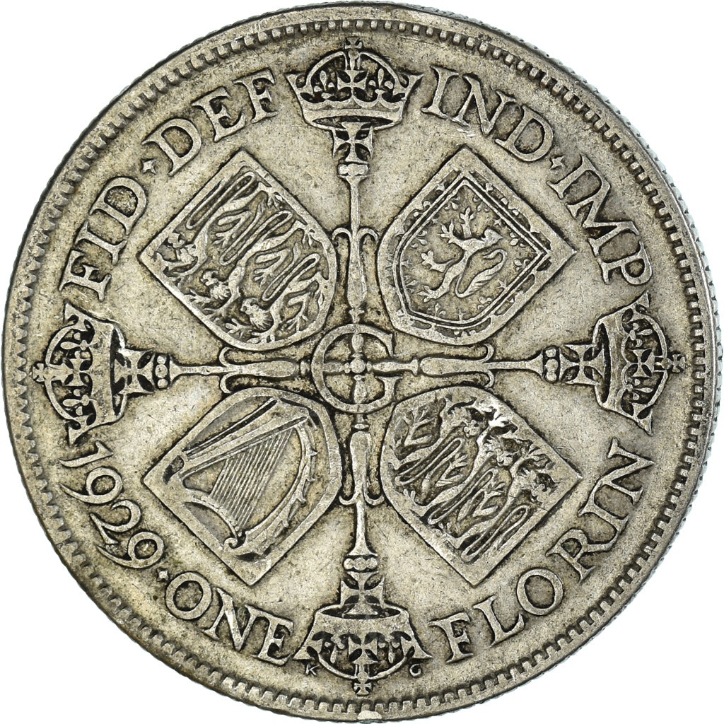 Moneda, Gran Bretaña, Florin, Two Shillings, 1929